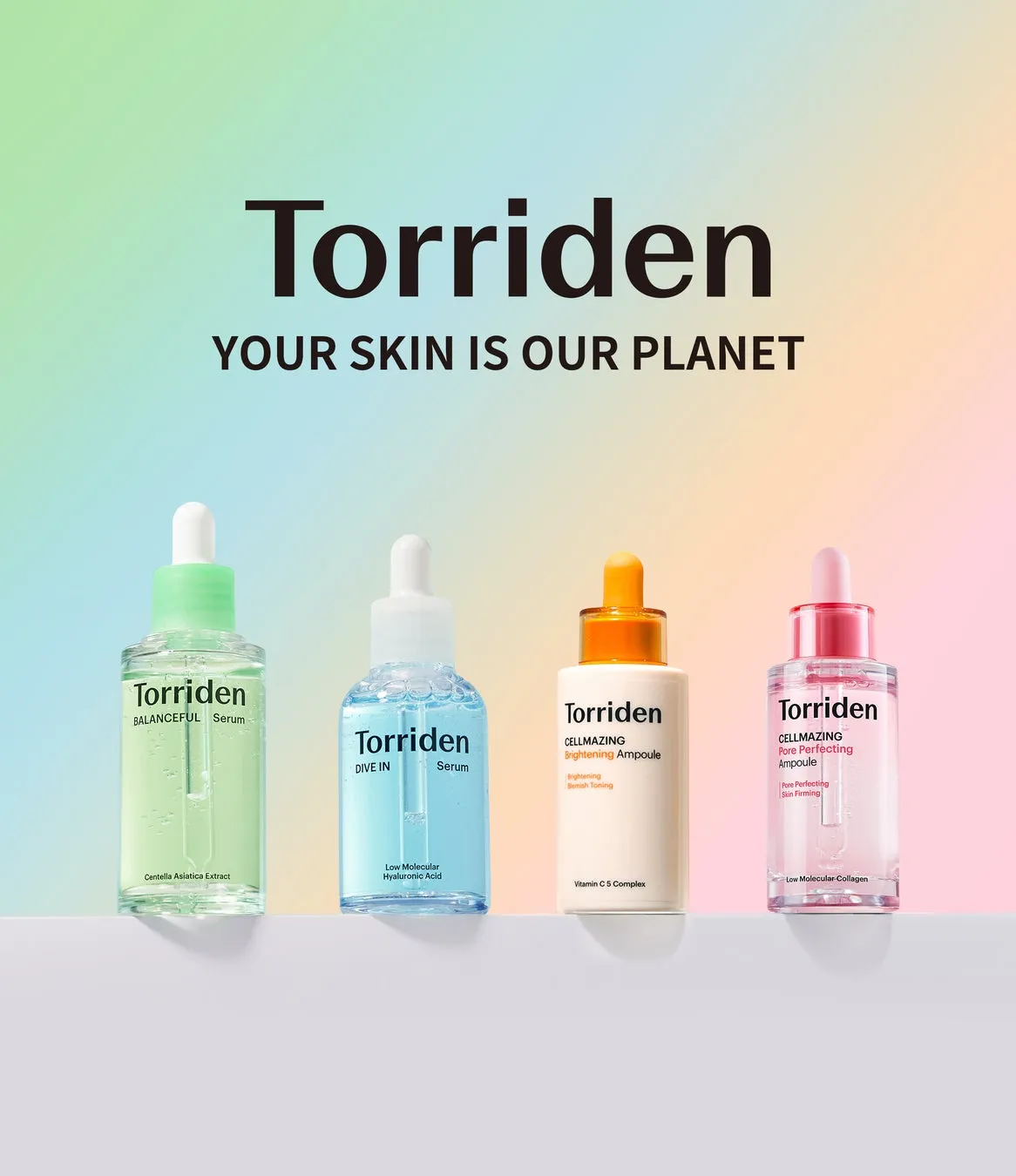 Torriden美容液ボトル集合