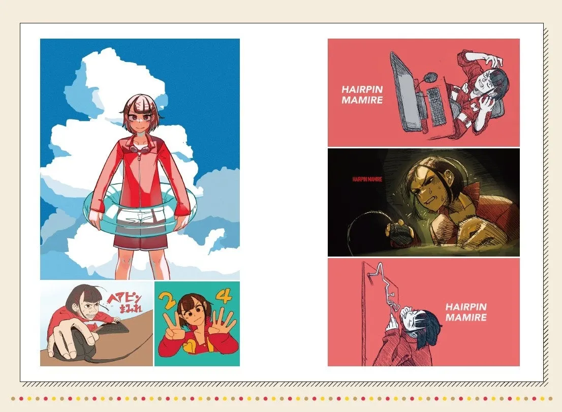 水着イラストとパソコン・医療器具