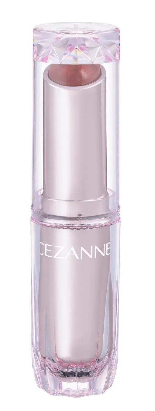 セザンヌのリップスティックの画像です。透明な容器に入っており、可愛らしいデザインです。