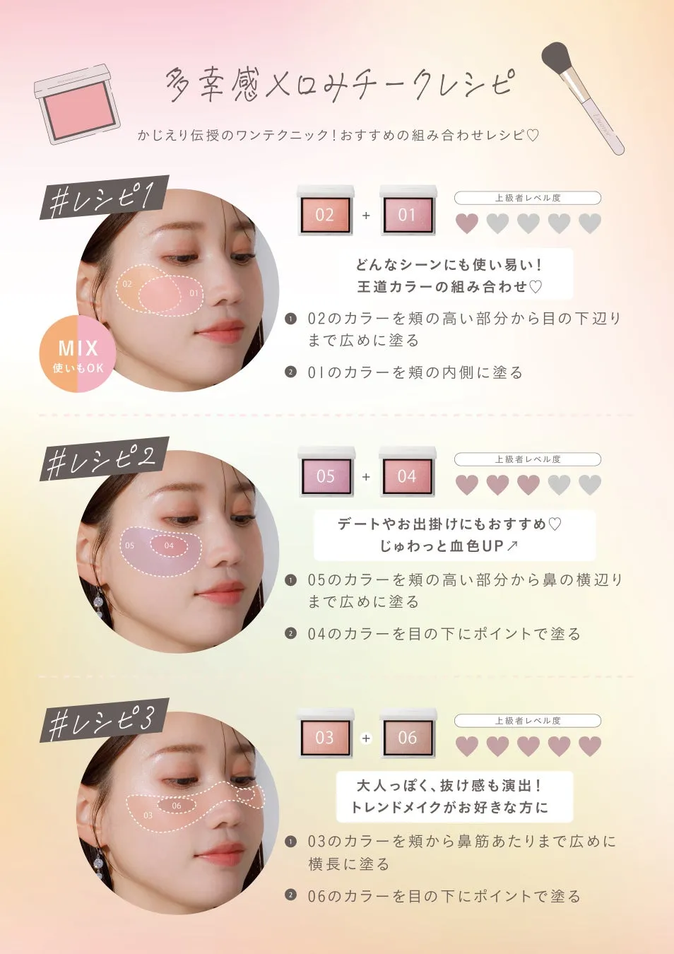 チークレシピを紹介する画像