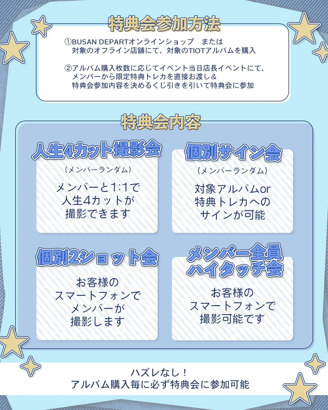 特典会参加方法と内容